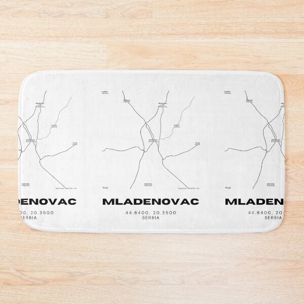 Item preview, Mladenovac Serbia Map Print | Minimalist City Road Map Wall Art designed and sold by RM-Journey.