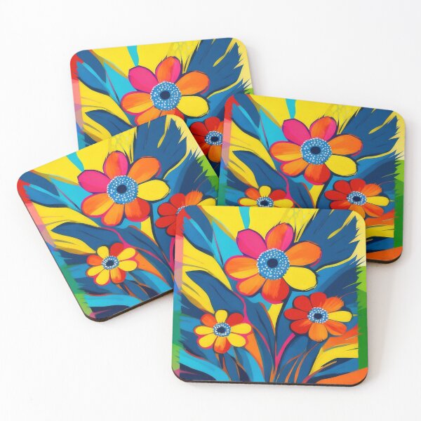 Item preview, Chroma floral, Neon flower blooms  designed and sold by KiwiArtistDK.