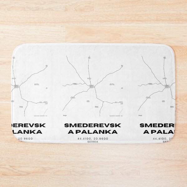 Item preview, Smederevska Palanka Serbia Map Print | Minimalist City Road Map Wall Art designed and sold by RM-Journey.