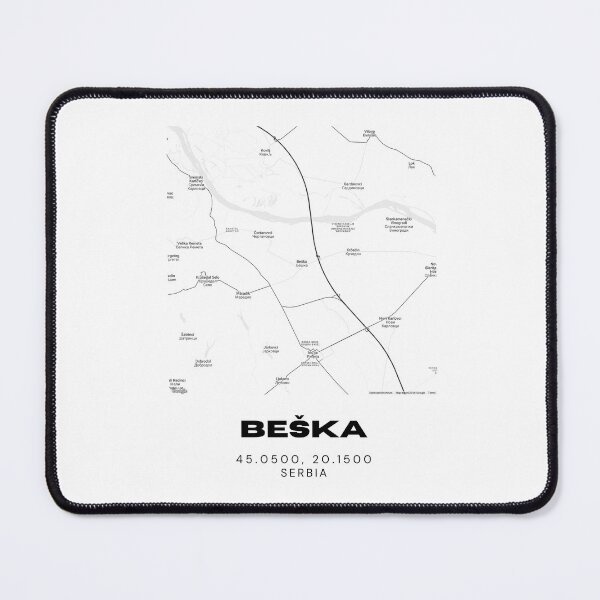 Item preview, Beška Serbia Map Print | Minimalist City Road Map Wall Art designed and sold by RM-Journey.