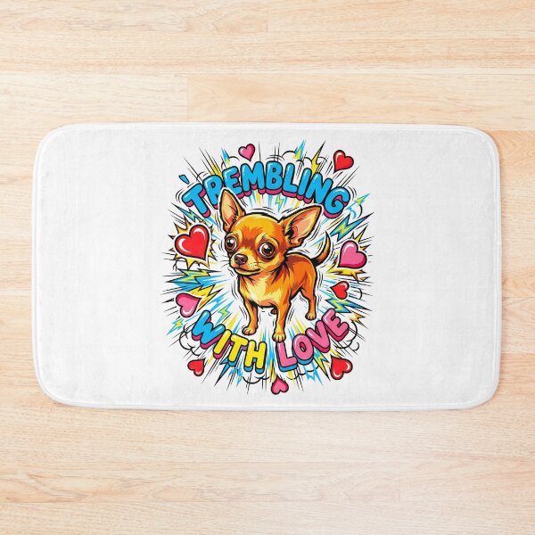 Item preview, A wide-eyed Chihuahua vibrating with love surrounded by electric hearts. designed and sold by Tong4130.