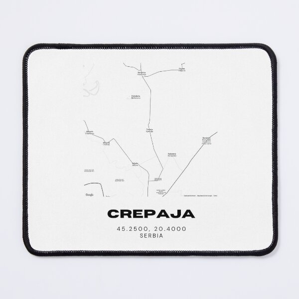 Item preview, Crepaja Serbia Map Print | Minimalist City Road Map Wall Art designed and sold by RM-Journey.