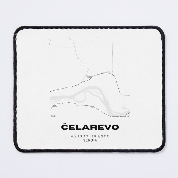 Item preview, Čelarevo Serbia Map Print | Minimalist City Road Map Wall Art designed and sold by RM-Journey.