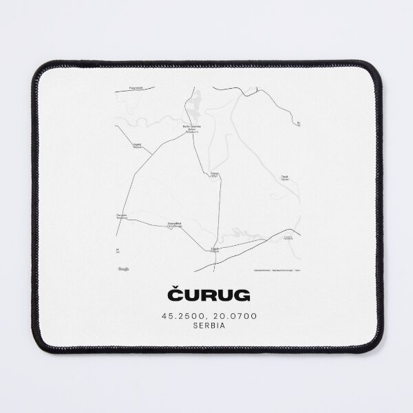 Item preview, Čurug Serbia Map Print | Minimalist City Road Map Wall Art designed and sold by RM-Journey.