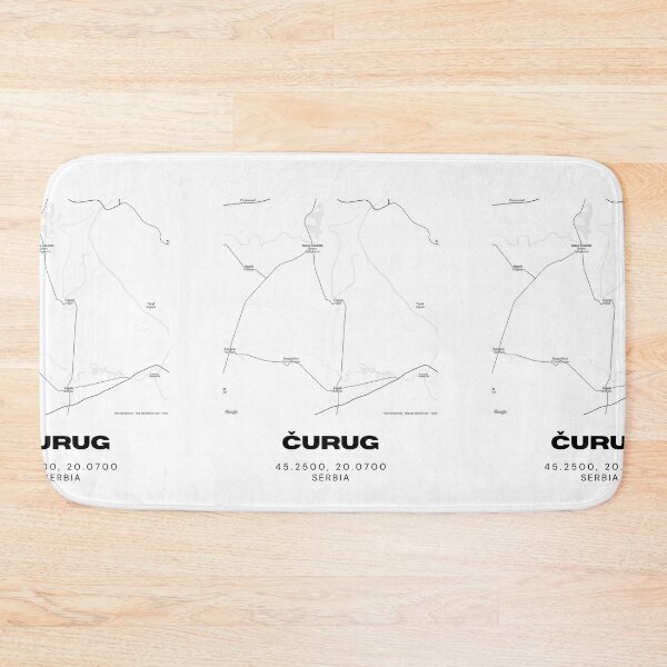 Item preview, Čurug Serbia Map Print | Minimalist City Road Map Wall Art designed and sold by RM-Journey.