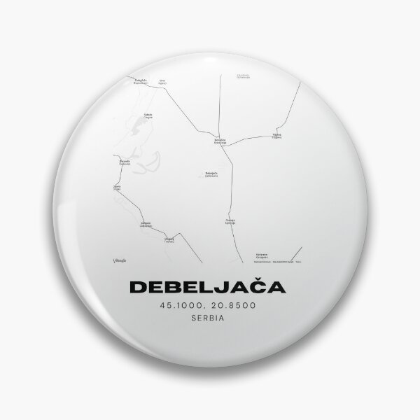 Item preview, Debeljača Serbia Map Print | Minimalist City Road Map Wall Art designed and sold by RM-Journey.