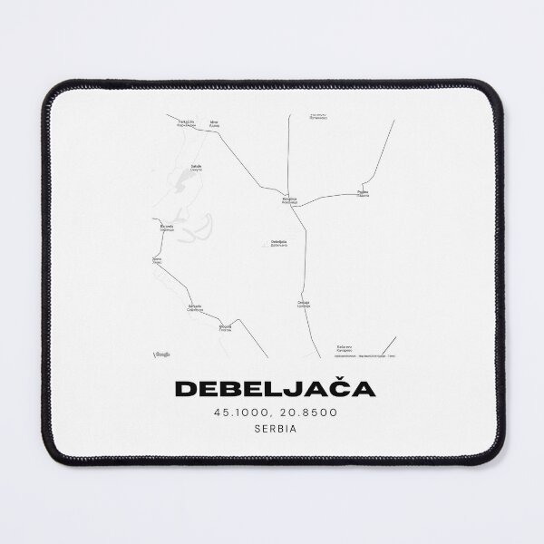 Item preview, Debeljača Serbia Map Print | Minimalist City Road Map Wall Art designed and sold by RM-Journey.