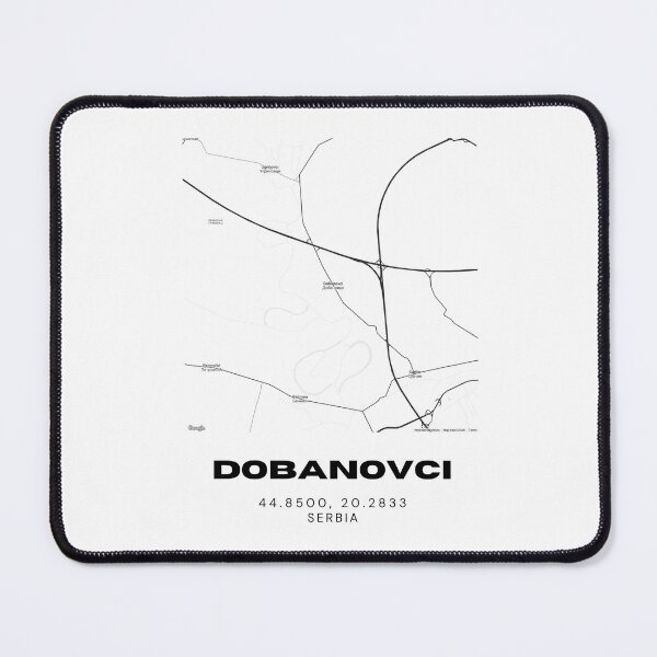 Item preview, Dobanovci Serbia Map Print | Minimalist City Road Map Wall Art designed and sold by RM-Journey.