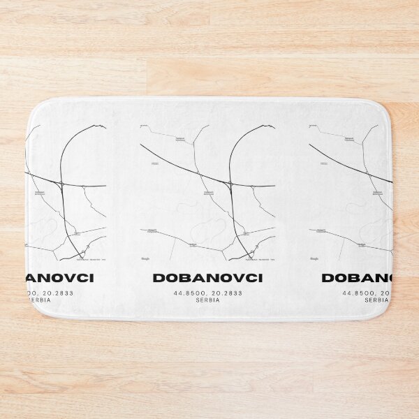 Item preview, Dobanovci Serbia Map Print | Minimalist City Road Map Wall Art designed and sold by RM-Journey.