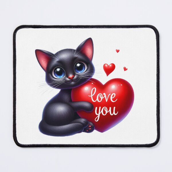 Item preview, Love You Kitty - Cute Valentine Cat Heart Mascot designed and sold by FuzionRaptor.