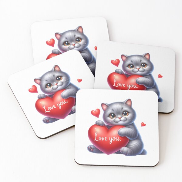 Item preview, Sweetest Love Kitty - Cute Valentine Cat Heart designed and sold by FuzionRaptor.