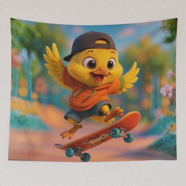Item preview, Skater Orange Crowned Warbler designed and sold by Sillytoe.