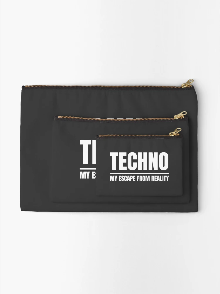 Thumbnail 2 of 4, Zipper Pouch, Techno Addict Techno Raves Raver Afterhour designed and sold by Team150Designz.