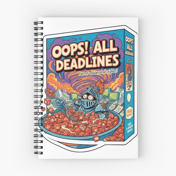 Item preview, Oops! All Deadlines Cereal Box Office Humor designed and sold by ND-Culture.