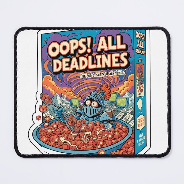 Item preview, Oops! All Deadlines Cereal Box Office Humor designed and sold by ND-Culture.