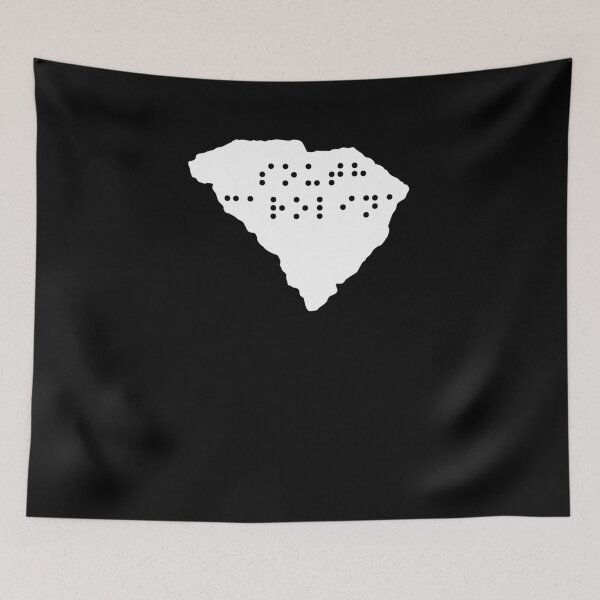 Item preview, SOUTH CAROLINA State Shape Braille Shirt designed and sold by brizodesign.