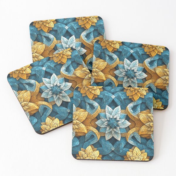 Item preview, Fractured Floral Mosaic: A Seamless Geometric Bloom designed and sold by Virtuals1.