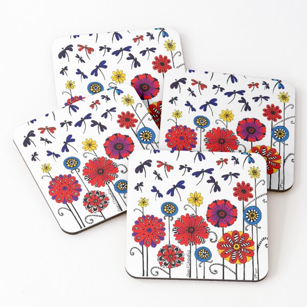 Item preview, Flowers and Dragonflies designed and sold by Gail Anderson-Toombs.