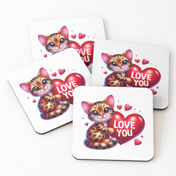 Item preview, Adorable Love You Cat - Sweet Valentine Kitty Heart designed and sold by FuzionRaptor.