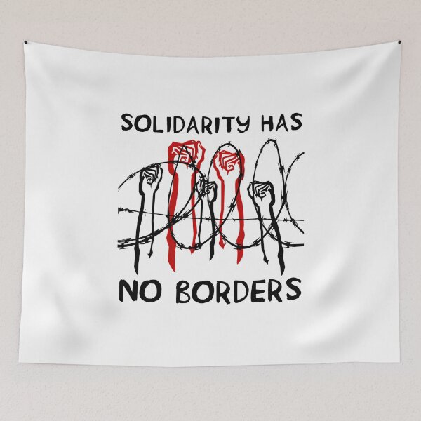 Item preview, Solidarity Has No Borders - Immigrant Refugee Abolish Ice  designed and sold by ElsaCardenas.