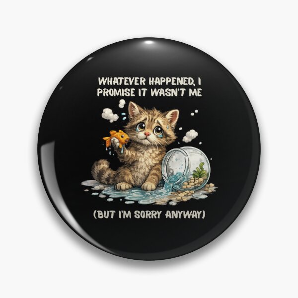 Item preview, Funny Guilty Cat Spilled Fishbowl Mischief designed and sold by DigitalMomy.