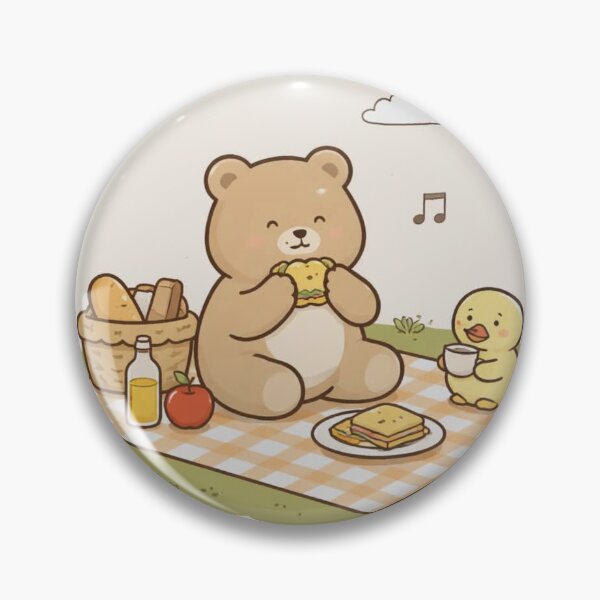 Item preview, Sunny Picnic with Bear & Duck designed and sold by Meow-Mug.