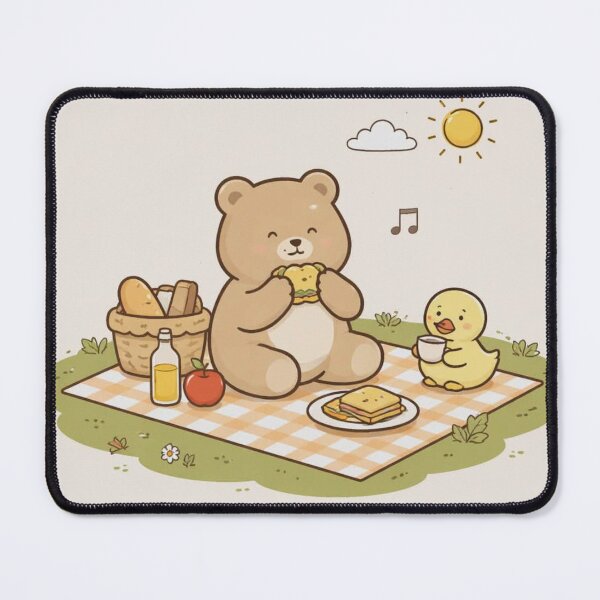 Item preview, Sunny Picnic with Bear & Duck designed and sold by Meow-Mug.