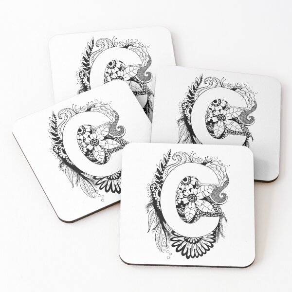 Item preview, Letter C Botanical design designed and sold by ZeborahGrace.