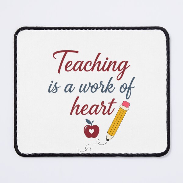 Item preview, Minimalist "Teaching is a Work of Heart" Educator Graphic designed and sold by VibranPalette.