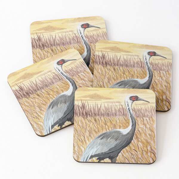Item preview, White-naped crane in the marsh at sunrise designed and sold by Matt Starr Fine Art .