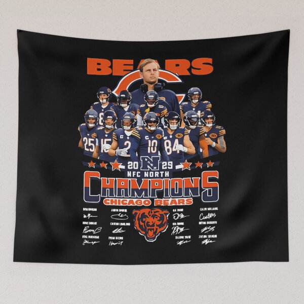 Item preview, Chicago Bears Nfc North Champions 2025 Funny Black designed and sold by treal8man.