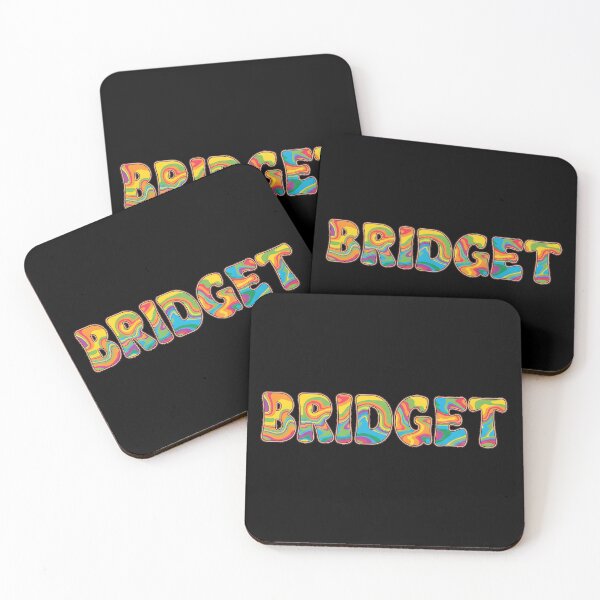 Item preview, ❤️ Bridget Personalized Name Wavy Retro Shirt, Coffee Mug, Sticker Gift designed and sold by HelixPedia.