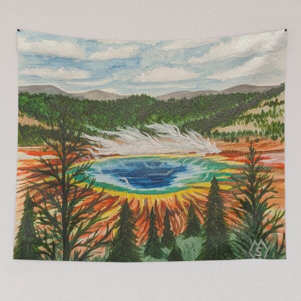 Item preview, Overlooking the Grand Prismatic Spring  designed and sold by Matt Starr Fine Art .