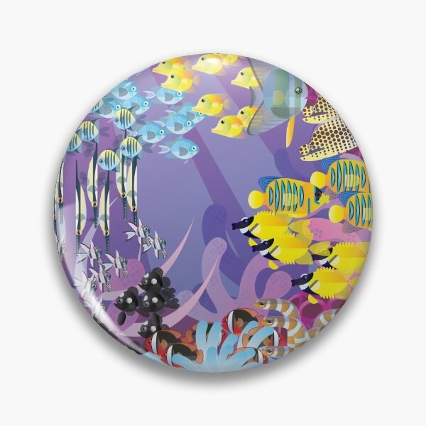 Item preview, Bustling Reef Clock designed and sold by JQuatX.