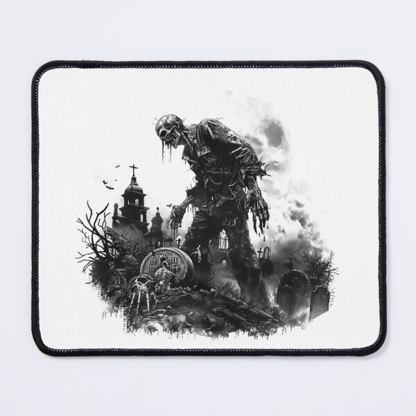 Item preview, Zombie Rising from Graveyard | Gothic Horror Undead Illustration designed and sold by inkoutninja.