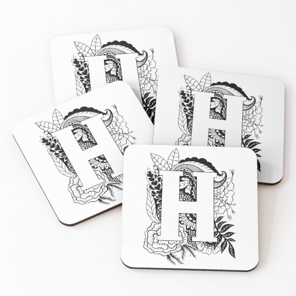 Item preview, Letter H Botanical design designed and sold by ZeborahGrace.