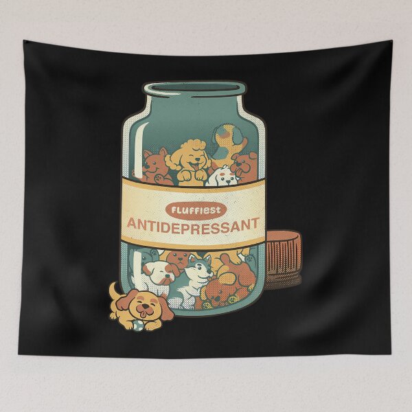 Item preview, Dogs Fluffiest Antidepressant By Tobe Fonseca designed and sold by Saroj Nepal.