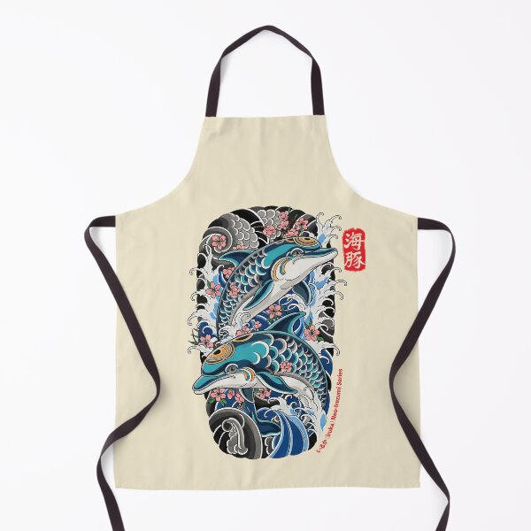 Artikelvorschau, Golden Fin Spirits – Japanische Irezumi-Delfine & Sakura-Wellen entworfen und verkauft von HexOne.