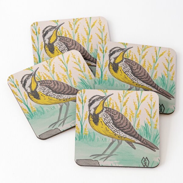 Item preview, Nebraska state bird and flower, the meadowlark and goldenrod designed and sold by Matt Starr Fine Art .