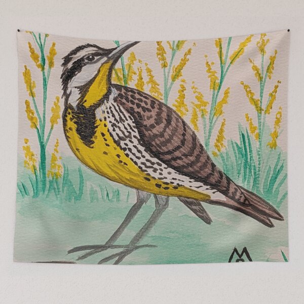 Item preview, Nebraska state bird and flower, the meadowlark and goldenrod designed and sold by Matt Starr Fine Art .