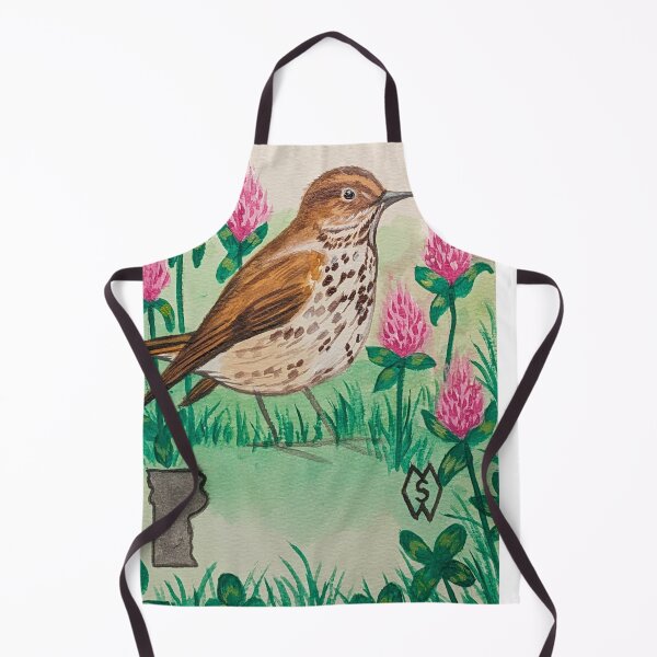 Item preview, Vermont state bird and flower, the hermit thrush and red clover designed and sold by Matt Starr Fine Art .