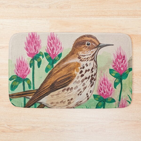 Item preview, Vermont state bird and flower, the hermit thrush and red clover  designed and sold by Matt Starr Fine Art .
