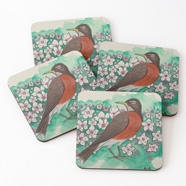 Item preview, Connecticut state bird and flower, the robin and mountain laurel designed and sold by Matt Starr Fine Art .