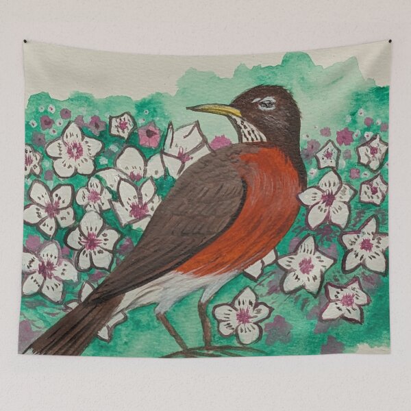 Item preview, Connecticut state bird and flower, the robin and mountain laurel designed and sold by Matt Starr Fine Art .