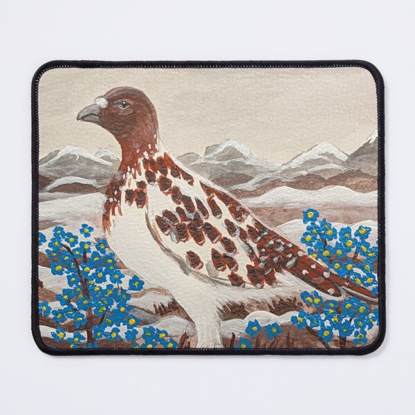 Item preview, Alaska state bird and flower, the willow ptarmigan and forget-me-not designed and sold by Matt Starr Fine Art .