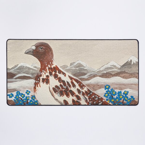 Item preview, Alaska state bird and flower, the willow ptarmigan and forget-me-not designed and sold by Matt Starr Fine Art .