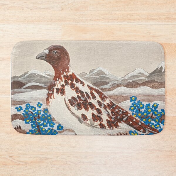 Item preview, Alaska state bird and flower, the willow ptarmigan and forget-me-not designed and sold by Matt Starr Fine Art .
