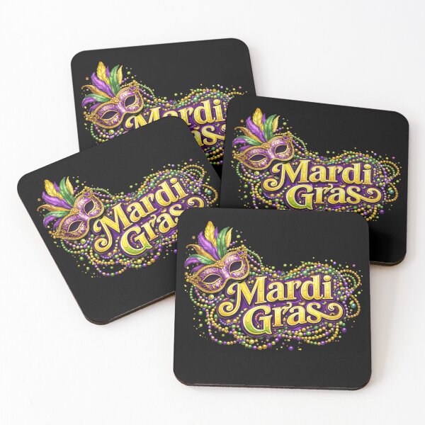 Item preview, Mardi Gras Graphic | Mask & Beads | Carnival Design designed and sold by trieschman.