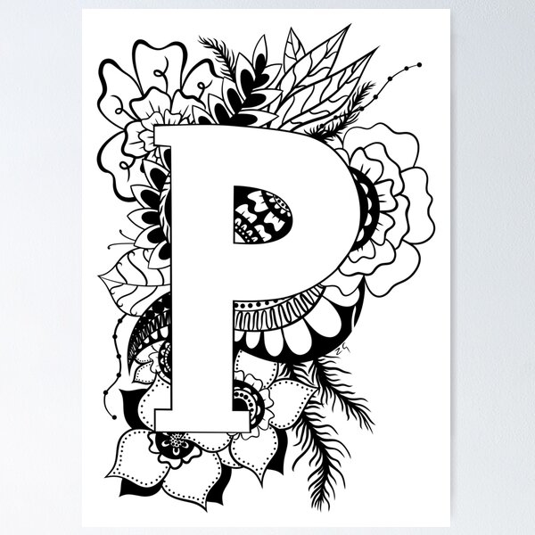 Item preview, Letter P Botanical design designed and sold by ZeborahGrace.