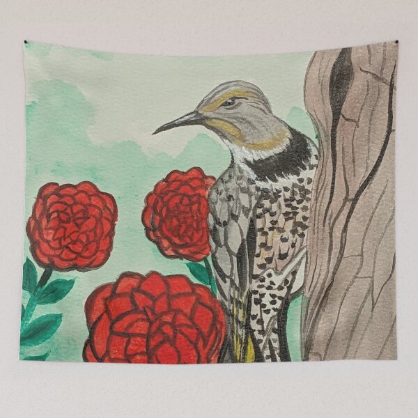 Item preview, Alabama state bird and flower, the yellowhammer and camellia designed and sold by Matt Starr Fine Art .